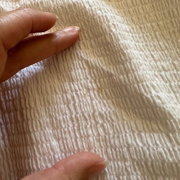 GUESS Womens White Short Sleeve Charlotte Tie Back Mini Dress - Picture 8 of 16